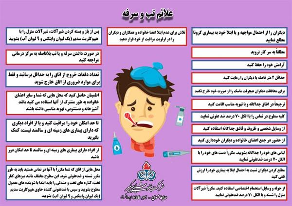 نکات آموزشی پیشگیری از کروناویروس-با علایم تب و سرفه آشنا شوید